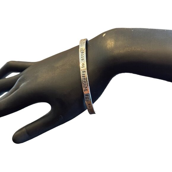 Brighton Serenity Silver Tone Prayer Cuff Bracelet - Picture 1 of 6